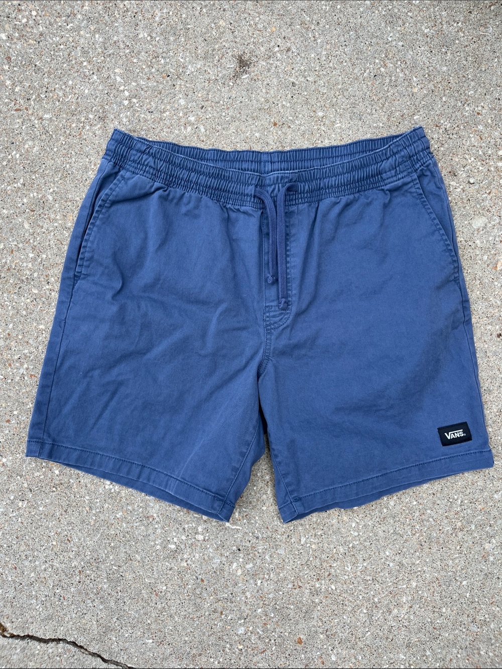 Vans Blue Elastic Waist Drawstring Shorts